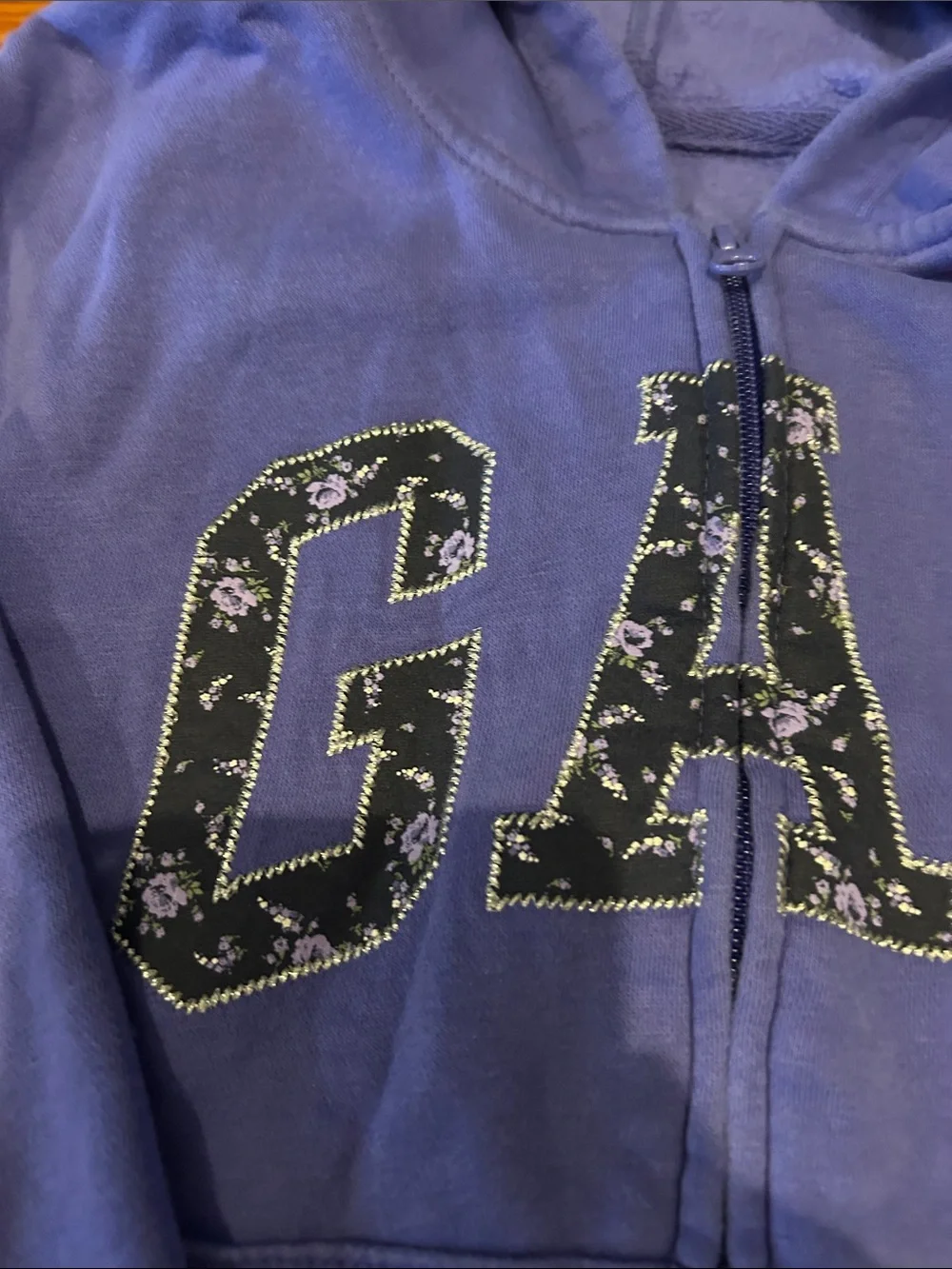 GAP Kids Purple Zip Hoodie with Logo